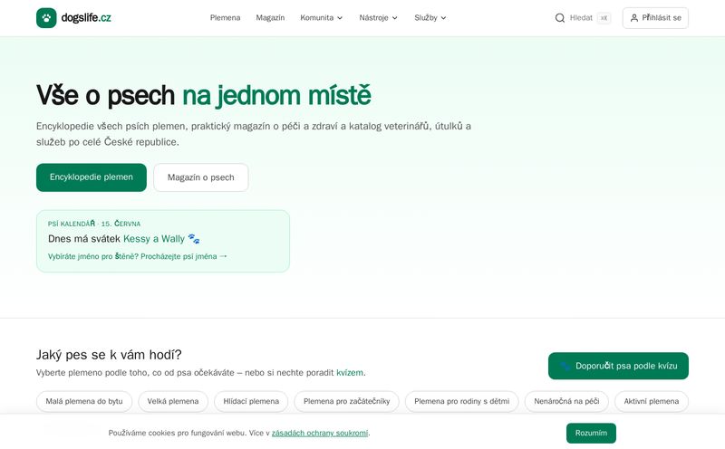Náhled webu DogsLife
