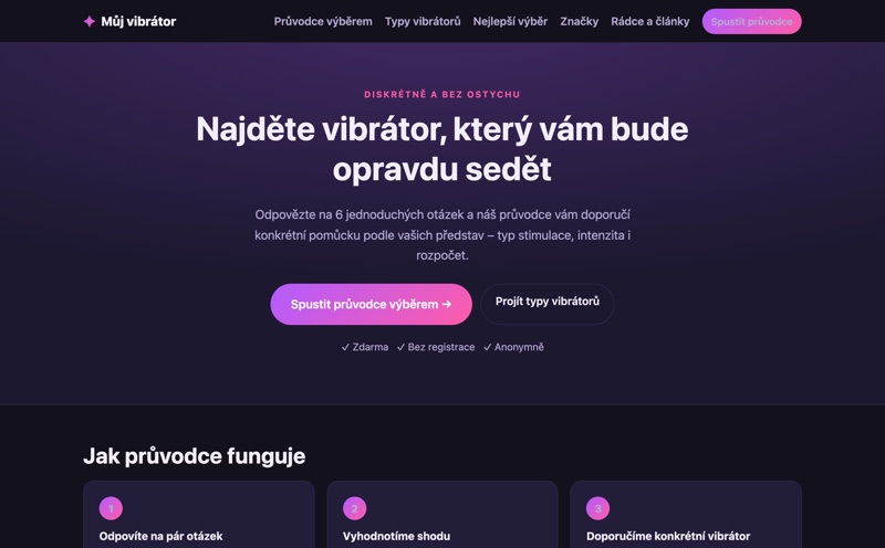 Náhled webu Můj vibrátor